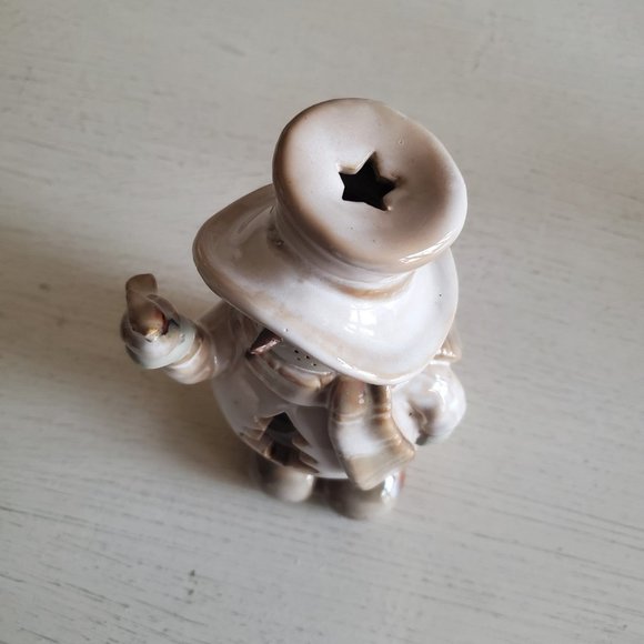 Adorable Snowman Xmas Tree Tealight Candle Holder - Picture 3 of 4